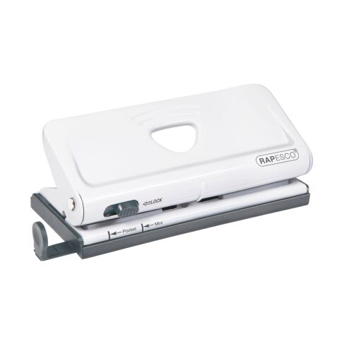 Perforateur de bureau 6 trous Rapesco - capacité 10 feuilles - blanc