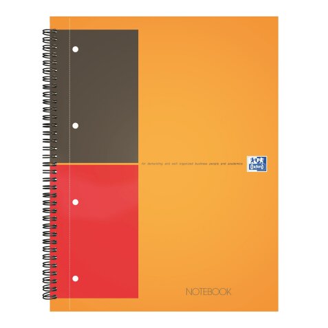 Notebook lined white perforated 160p 230x297 mm