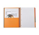 Cahier spirales Oxford Fillingbook A+ 23,3 x 29,8 cm - perforé 4 trous - blanc ligné - 200 pages