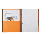 Cahier spirales Oxford Fillingbook A+ 23,3 x 29,8 cm - perforé 4 trous - petits carreaux - 200 pages