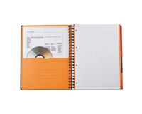 Cahier spirales Oxford Fillingbook A+ 23,3 x 29,8 cm - perforé 4 trous - petits carreaux - 200 pages