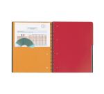 Cahier spirale Oxford Activebook A+ 24 x 29,7 cm - petits carreaux - perforé 4 trous - 160 pages