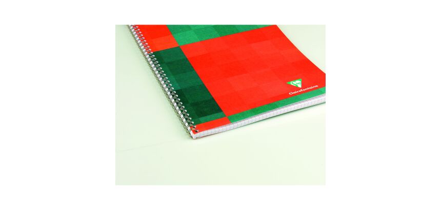Cahier spirale Clairefontaine - 16,5 x 21 cm - blanc ligné - 180 pages