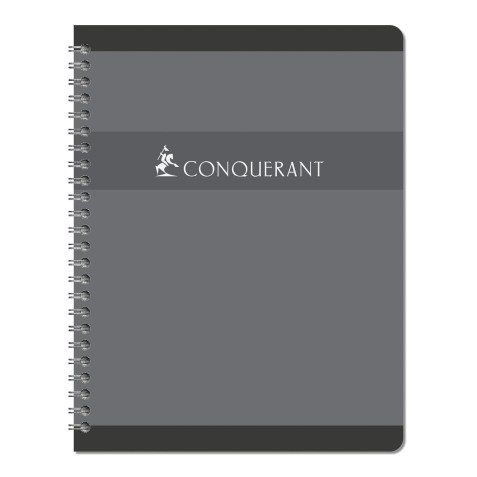 Cahier spirales Conquérant Sept - 17 x 22 cm - petits carreaux - 100 pages