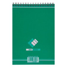 Spiral steno block A5 14,8 x 21 cm plain white 90 sheets