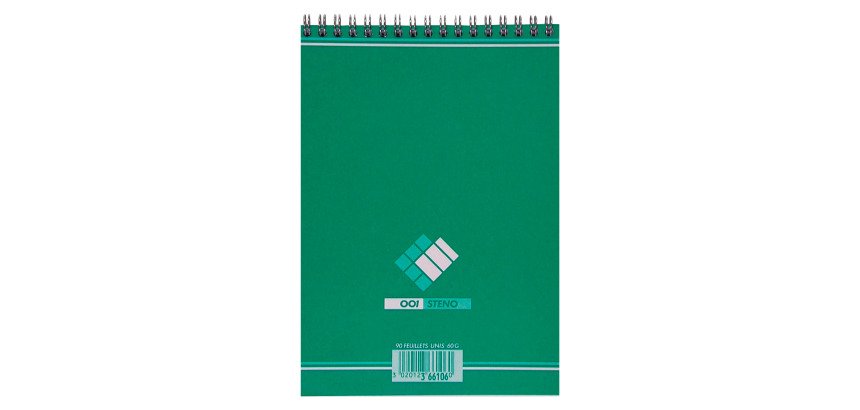 Bloc spirales sténo A5 14,8 x 21 cm blanc uni 90 feuilles