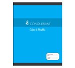 Cahier piqué Conquérant Sept 17 x 22 cm brouillon - grands carreaux - 96 pages