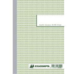 Manifold Exacompta checked 5 x 5 50 pages 21 x 14,8 cm double exemplaries