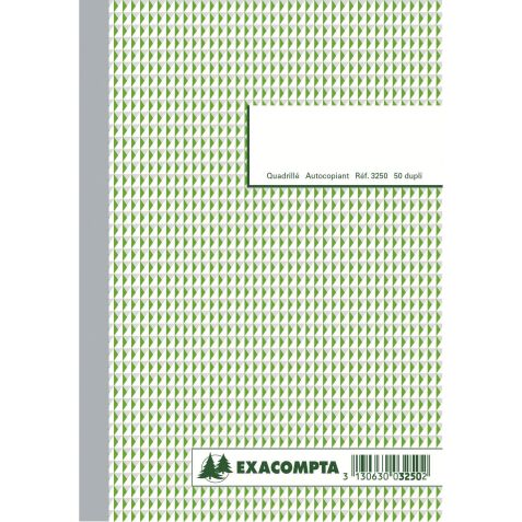 Manifold Exacompta 3250E - 50 pages 14,8 x 21 cm Autocopiant 2 exemplaires