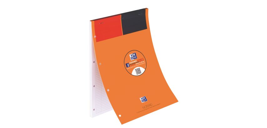 Course bloc 21x29.7cm lined white 4-holed perforation