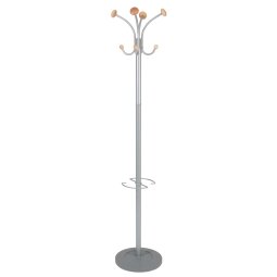 Alba Coat Stand PMVIENA 38 x 350 x 1790mm Silver Grey