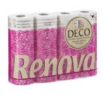 Papier toilette quadruple épaisseur Renova lotionné fraîcheur florale - 60 rouleaux de 140 feuilles