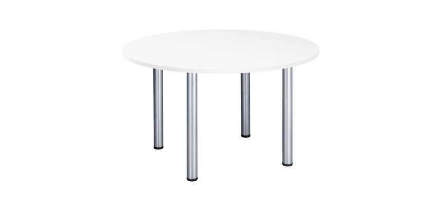 Vergadertafel B 120 cm 4 buisvormige poten Excellens