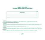 Registre piqûre contrôle de sécurité Exacompta 6616