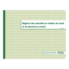 Registre imprimé contrôle de sécurité Exacompta 6616E - 24 x 32 cm 20 pages