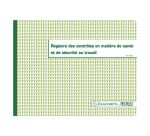 Registre piqûre contrôle de sécurité Exacompta 6616