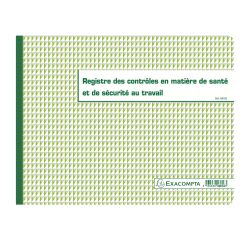 Registre piqûre contrôle de sécurité Exacompta 6616
