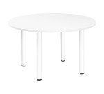 Mesa Redonda 120 cm Excellens Blanca Patas tubo 