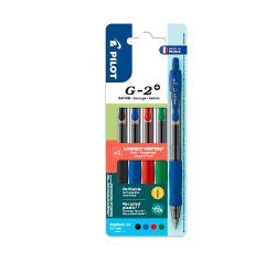 Retractable Pilot G2 rollerball pen 0.7mm medium point - Pack of 4