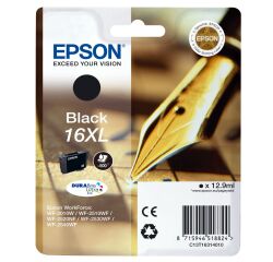 Epson 16 XL / C13T16314010 Cartucho original negro de alta capacidad (500 páginas)
