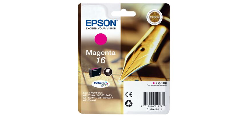 Cartouche Epson16 couleurs séparées pour imprimante jet d'encre