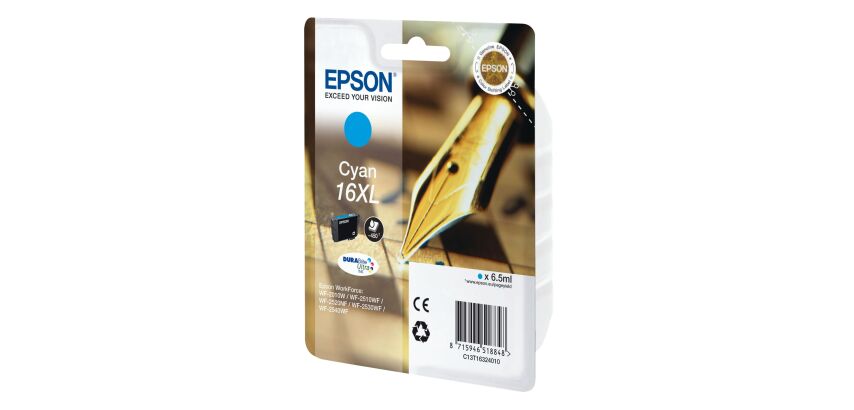 Cartouche Epson 16XL couleurs séparées haute capacité pour imprimante jet d'encre