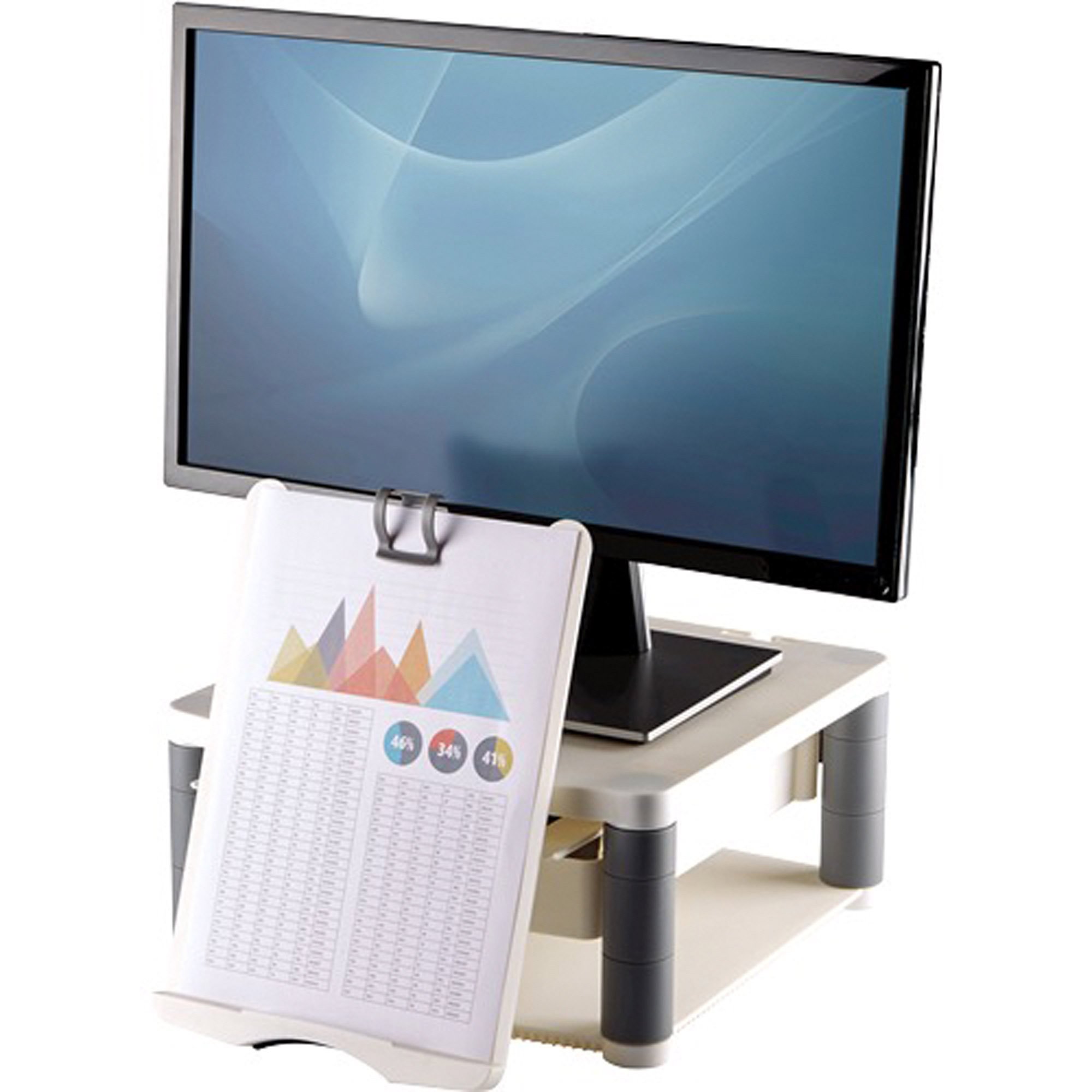 Bostitch Konnect Rehausseur De Moniteur Réglable Avec Tiroir Et Support