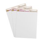 Pack of 2 paperboards + 1 free - mobile easel Meeting Chart Post-it with adhesive sheets 77.4 x 63 cm