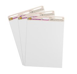 Pack of 2 paperboards + 1 free - mobile easel Meeting Chart Post-it with adhesive sheets 77.4 x 63 cm