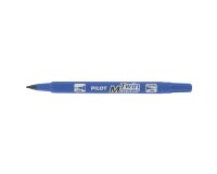 Marqueur permanent Pilot Twin Marker Begreen pointe pinceau de 0,8 et ogive de 2 mm bleu