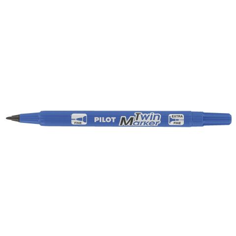 Rotulador CD pilot twin marker azul