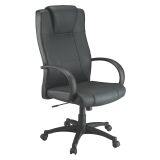 Armchair Partner 2 black leather - classic - suppleness