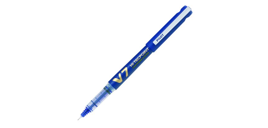 Stylo roller Pilot Hi-tecpoint V7 Begreen rechargeable à capuchon pointe 0,7 mm - écriture moyenne