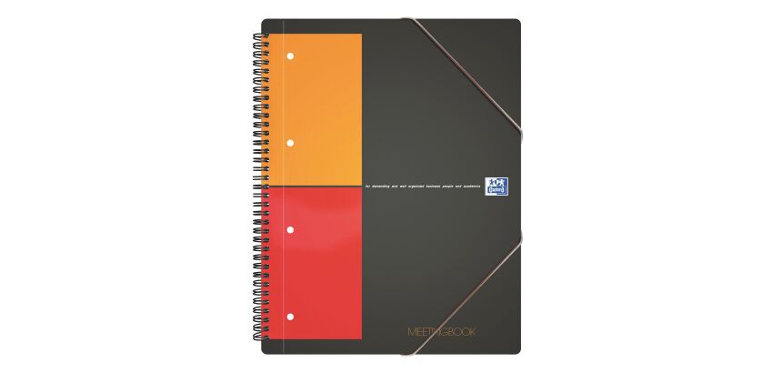 Cahier spirale Oxford International Meetingbook 24 x 32 cm - petits carreaux - 160 pages