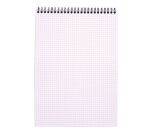 Bloc bureau noir Rhodia spirale 80 feuilles 5 x 5 cm n° 18 format 21 x 29,7 cm
