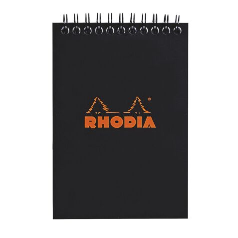 Notes block Rhodia black with spiral binding 80 sheets - 5 x 5 mm n°13 - size 10.5 x 14.8 cm