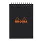 Bloc de bureau Rhodia 10,5 x 14,8 cm spirale noir n°13 - quadrillé 5 x 5 - 80 pages