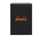 Bloc bureau Rhodia noir spirale 80 feuilles 5 x 5 cm n° 13 format 10,5 x 14,8 cm