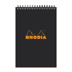 Bloc de bureau Rhodia 14,8 x 21 cm spirale noir n°16 - 5 x 5 - 80 feuilles