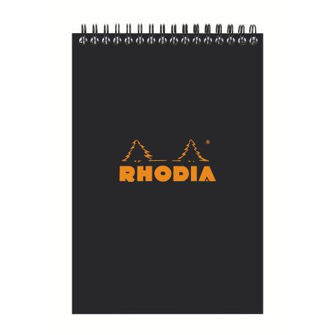 Notes block Rhodia black with spiral binding 80 sheets - 5 x 5 mm n°16 - size 14.8 x 21 cm