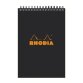 Bloc de bureau Rhodia 14,8 x 21 cm spirale noir n°16 - quadrillé 5 x 5 - 80 pages