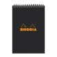 Bloc de bureau Rhodia 14,8 x 21 cm spirale noir n°16 - 5 x 5 - 80 feuilles