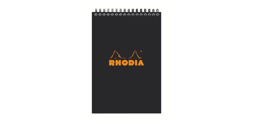 Notes block Rhodia black with spiral binding 80 sheets - 5 x 5 mm n°16 - size 14.8 x 21 cm
