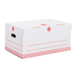 Archive boxes in white kraft JMB