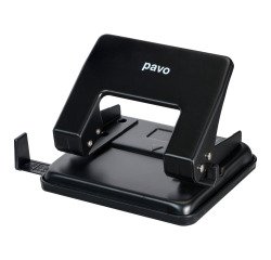 Perforator 2 gaatjes Budget - capaciteit 20 vellen - zwart