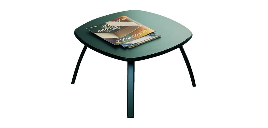 Table basse Ainhoa anthracite piètement noir
