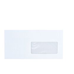 Enveloppe 110 x 220 mm Bruneau 80 g avec fenêtre 45 x 100 mm blanche - Boîte de 500