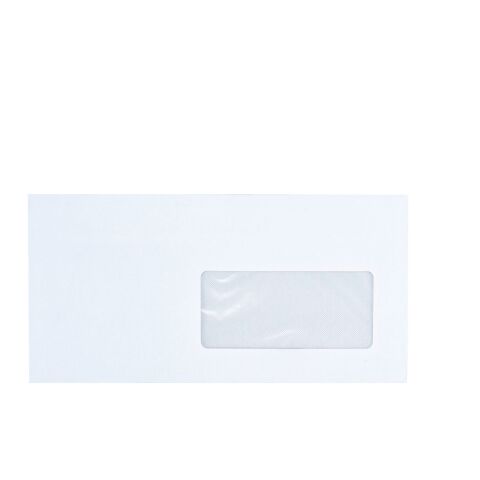 Sobre 110 x 220 mm Bruneau 80 g con ventana 45 x 100 mm blanco - Caja de 500