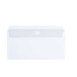 Box of 500 envelopes, 80 g, 110 x 220 mm, with window 45 x 100 mm, self-adhesive flap