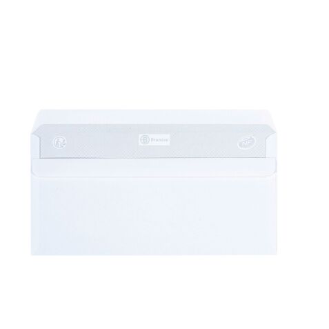 Box of 500 envelopes, 80 g, 110 x 220 mm, with window 45 x 100 mm, self-adhesive flap